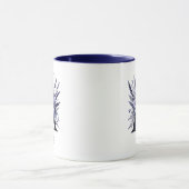Mug Monogramme personnalisé avec initiale A florale No (Centre)