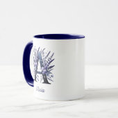 Mug Monogramme personnalisé avec initiale A florale No (Devant gauche)