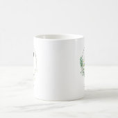 Mug Monogramme personnalisé avec initiale et nom flora (Centre)
