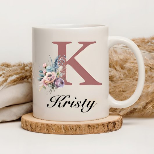 Mug Monogramme personnalisé avec initiale personnalisé