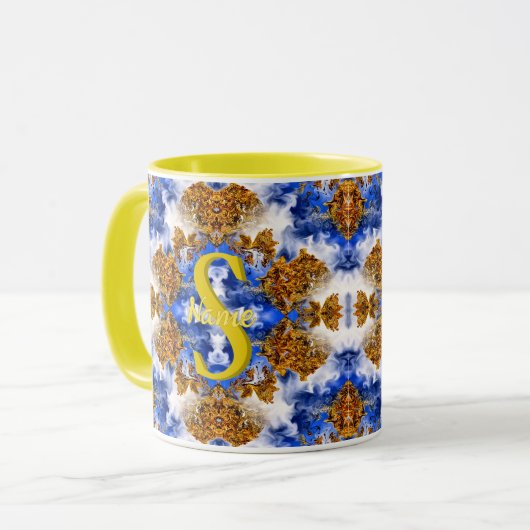 Mug Monogramme personnalisé avec votre initiale nom ar (Devant gauche)