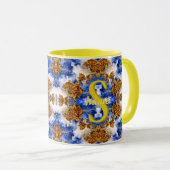 Mug Monogramme personnalisé avec votre initiale nom ar (Devant droit)