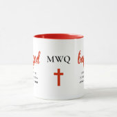 Mug Monogramme personnalisé BAPTISÉ (Centre)