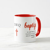 Mug Monogramme personnalisé BAPTISÉ (Devant droit)