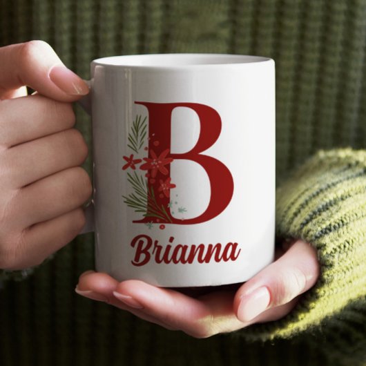 Mug Monogramme personnalisé Chocolat chaud de Noël