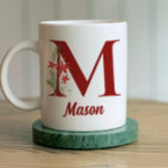 Mug Monogramme personnalisé Chocolat chaud de Noël<br><div class="desc">Ce monogramme de Noël personnalisé et le design de nom sont parfaits pour les enfants comme pour les adultes. Ceci peut être imprimé avec n'importe quel nom et lettre. Facile à éditer et à imprimer! Ils font un cadeau de Noël parfait, le rembourrage, l'échange de cadeaux de vacances ou l'utiliser...</div>