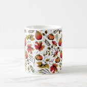 Mug Monogramme personnalisé Coloré Moisson d'automne (Centre)