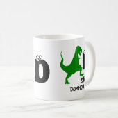 Mug Monogramme personnalisé D pour Dinosaur mignon T R (Devant droit)