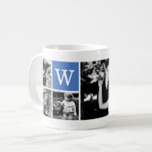 Mug Monogramme personnalisé de 5 Modèles photo (Devant gauche)