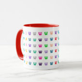 Mug Monogramme personnalisé de couleur amusante ou âge (Devant gauche)