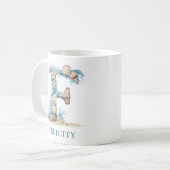 Mug Monogramme personnalisé de la côte initiale F Plag (Devant gauche)