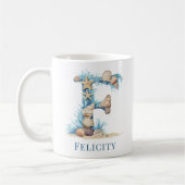 Mug Monogramme personnalisé de la côte initiale F Plag (Gauche)