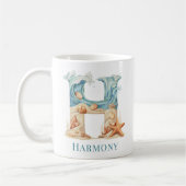 Mug Monogramme personnalisé de la côte initiale H Plag (Gauche)