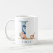 Mug Monogramme personnalisé de la côte initiale L Plag (Gauche)