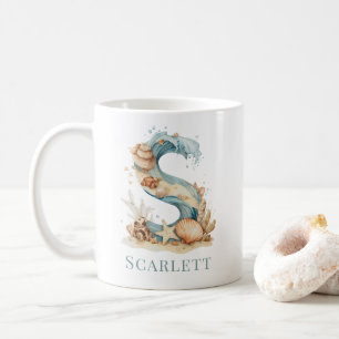 Mug Monogramme personnalisé de la côte initiale S Plag