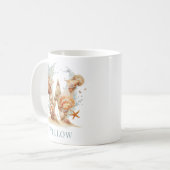 Mug Monogramme personnalisé de la côte initiale W Plag (Devant gauche)