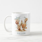 Mug Monogramme personnalisé de la côte initiale W Plag (Gauche)