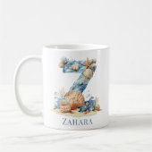 Mug Monogramme personnalisé de la côte initiale Z plag (Gauche)