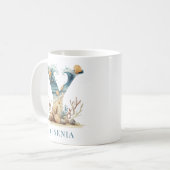 Mug Monogramme personnalisé de la côte Y initiale plag (Devant gauche)