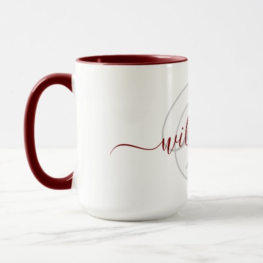 Mug Monogramme Personnalisé de Style avec Nom (Gauche)