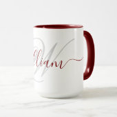Mug Monogramme Personnalisé de Style avec Nom (Devant droit)