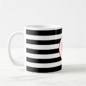 Mug Monogramme Personnalisé En Noir Et Blanc (Gauche)