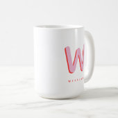 Mug Monogramme personnalisé et nom (Devant droit)