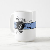 Mug Monogramme Personnalisé Fancy Flourish (Devant gauche)