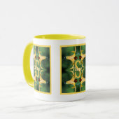 Mug Monogramme personnalisé initial nom Art de lys sau (Devant gauche)