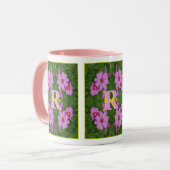 Mug Monogramme personnalisé initial nom Art de marguer (Devant gauche)
