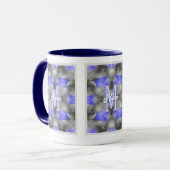 Mug Monogramme personnalisé initial nom Art floral (Devant gauche)