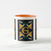 Mug Monogramme personnalisé initial nom Lily Fleurs (Centre)