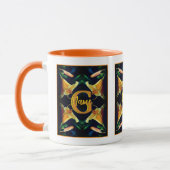 Mug Monogramme personnalisé initial nom Lily Fleurs (Gauche)