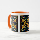 Mug Monogramme personnalisé initial nom Lily Fleurs (Devant gauche)