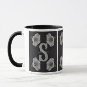 Mug Monogramme personnalisé initial Nom Morning Glory (Gauche)