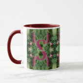 Mug Monogramme personnalisé initial prénom cônes de pi (Gauche)