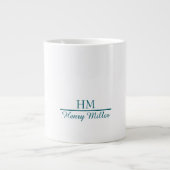 Mug Monogramme personnalisé - Initiale et nom pers (Devant)