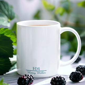 Mug Monogramme personnalisé - Initiale et nom pers