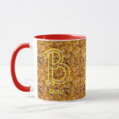 Mug Monogramme personnalisé initiale nom canards en ca (Gauche)