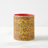 Mug Monogramme personnalisé initiale nom canards en ca (Centre)