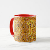 Mug Monogramme personnalisé initiale nom canards en ca (Devant gauche)