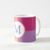 Mug Monogramme personnalisé moderne coloré initial (Devant droit)