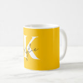 Mug Monogramme personnalisé moderne et dynamique - (Devant droit)