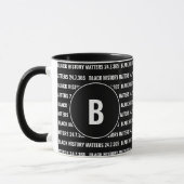Mug Monogramme personnalisé Mois de l'histoire noire (Gauche)