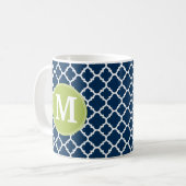 Mug Monogramme personnalisé Motif géométrique de la Ma (Devant gauche)
