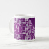 Mug Monogramme personnalisé Motif initial de tuiles vi (Devant gauche)