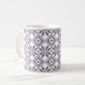 Mug Monogramme personnalisé Noël Motif de flocon de ne (Devant gauche)