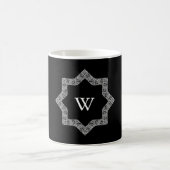 Mug Monogramme Personnalisé Noir & Blanc Design (Centre)