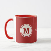 Mug Monogramme personnalisé, nom et couleurs (Gauche)