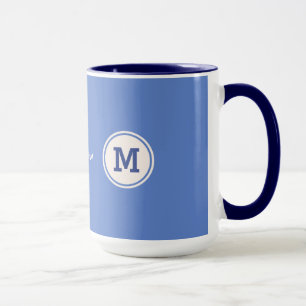 Mug Monogramme personnalisé, nom et couleurs